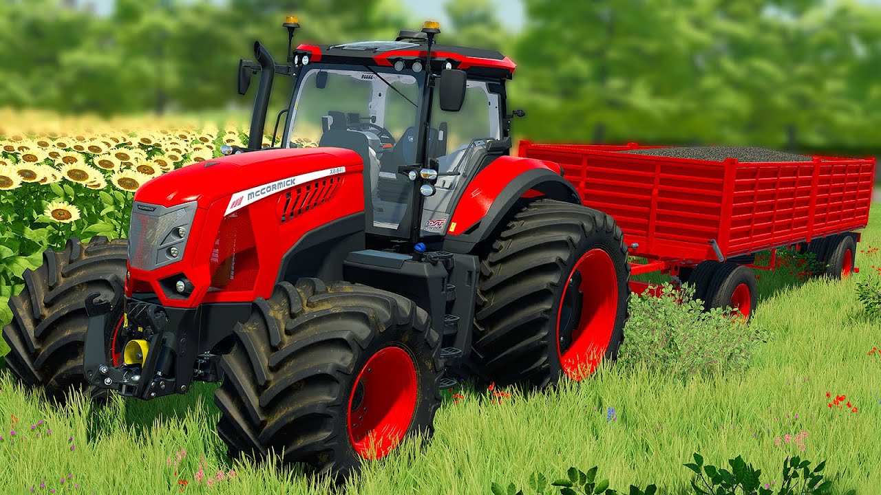 HARVEST SUNFLOWERS AND TRANSPORT WITH MAN TRUCKS AND TRACTORS - Farming Simulator 22