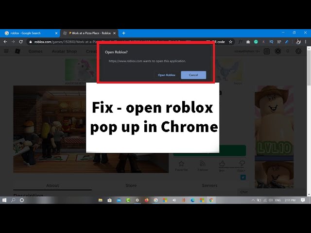 Fix - Open Roblox Pop-Up in Chrome browser - 2020 