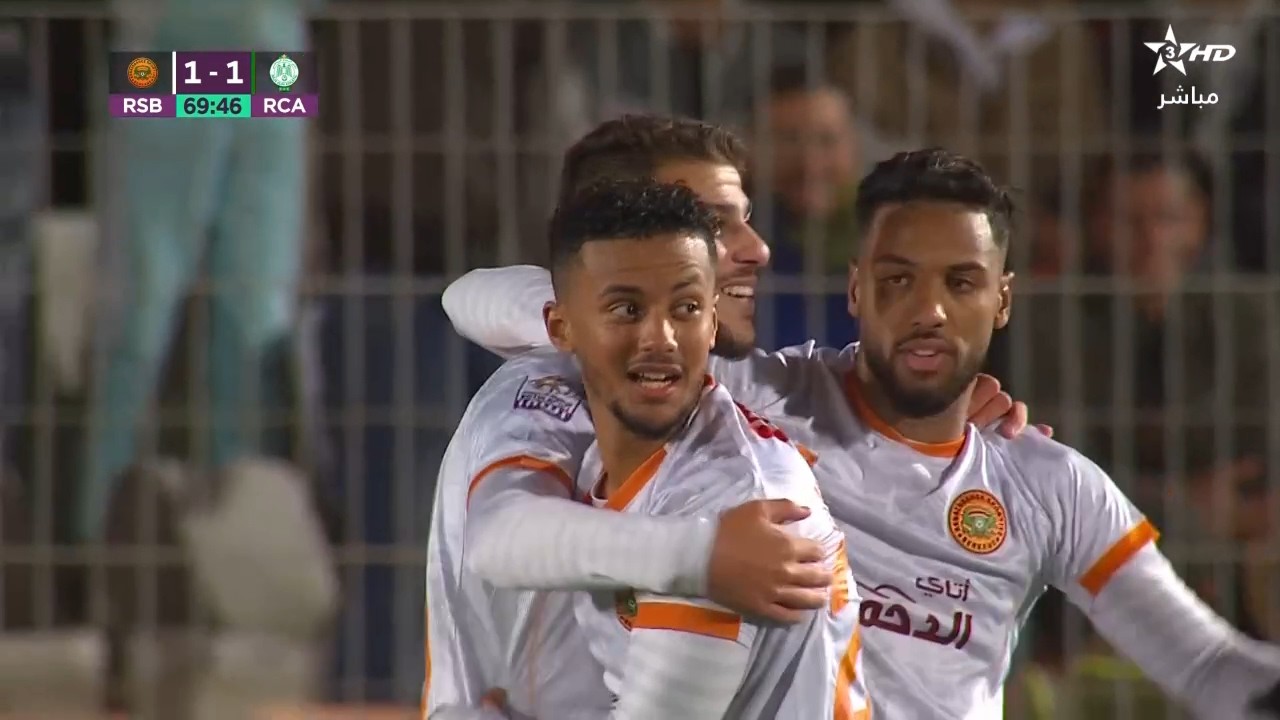 ملخص مباراة الرجاء المغربي ونهضه بركان 1-1 اليوم | اهداف الرجاء ونهضه بركان اليوم | مباراة نارية