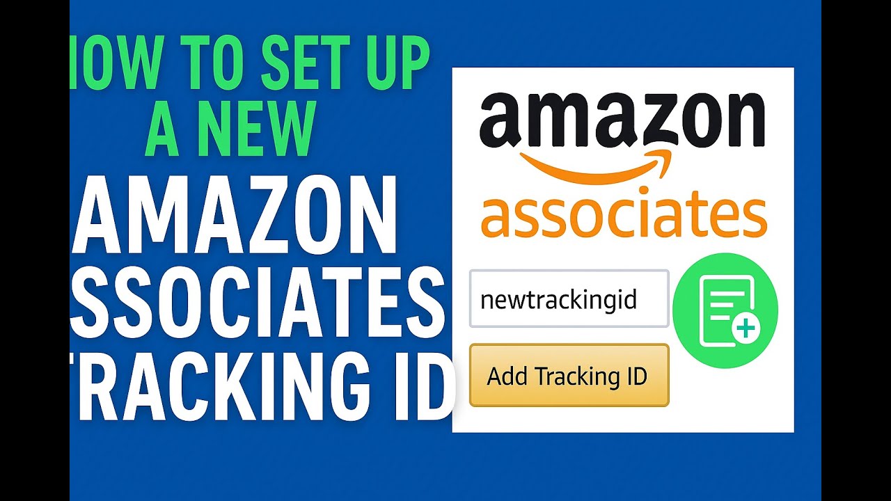How To Set Up A New Amazon Associates Tracking ID (English) - YouTube