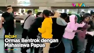 Kericuhan Ormas Bubarkan Demo Mahasiswa Papua, Wakapolsek Jadi Sasaran