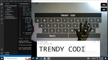 virtual keyboard using hand gesture #opencv #python : #ai  project