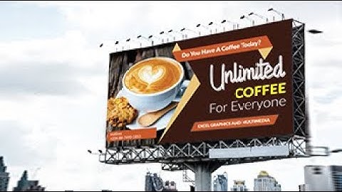 How To CREATE COFFEE BILLBOARD Banner In CorelDRAW Tutorial