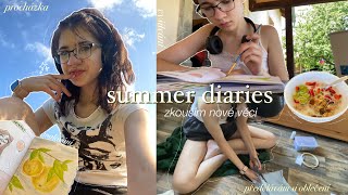 summer diaries; zkouším nové věci📝vyšívání, recepty, předělávání oblečení,…