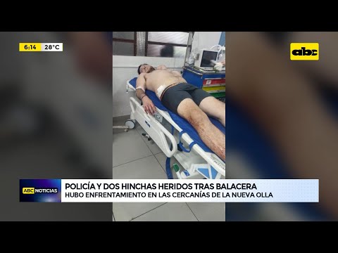 Un policía y dos hinchas heridos tras balacera