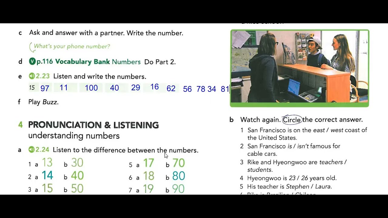 @درس کتاب امریکن انگلیش فایل درس11 صفحه 15 American English File Starter Third Edition 2Bpage15#
