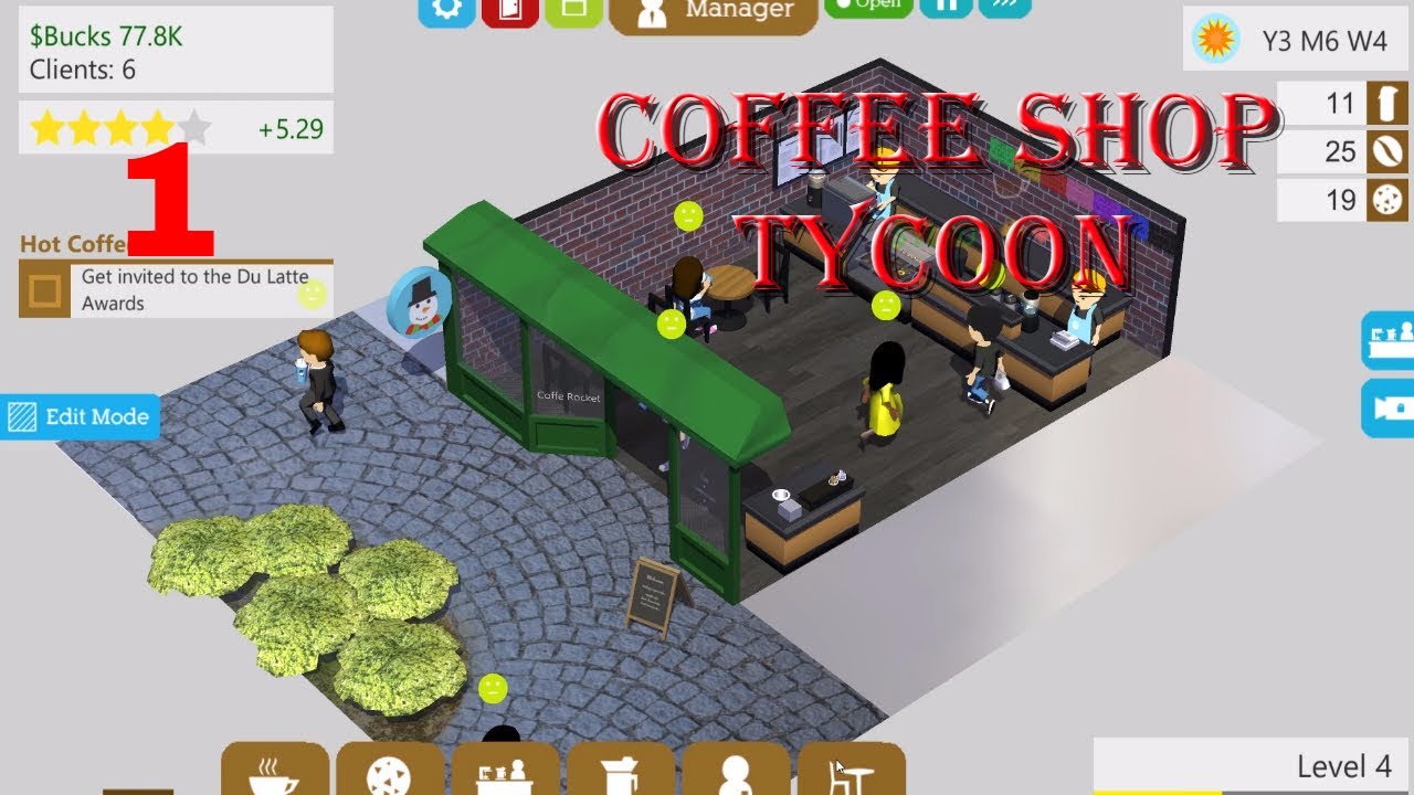 Let's Play Coffee Shop Tycoon Part 1 Lets Open A Coffee Shop
