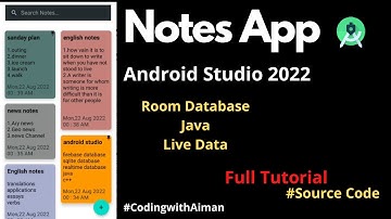 Make a Notes App in Android Studio| 2022|Room Database|Full Tutorial|Full Notes App with Source Code