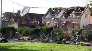 Après le passage de la tornade dans le Nord, la commune de Bihucourt dévastée