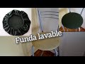 funda lavable para silla con asiento redondo , fácil y rápido en 3 minutos !