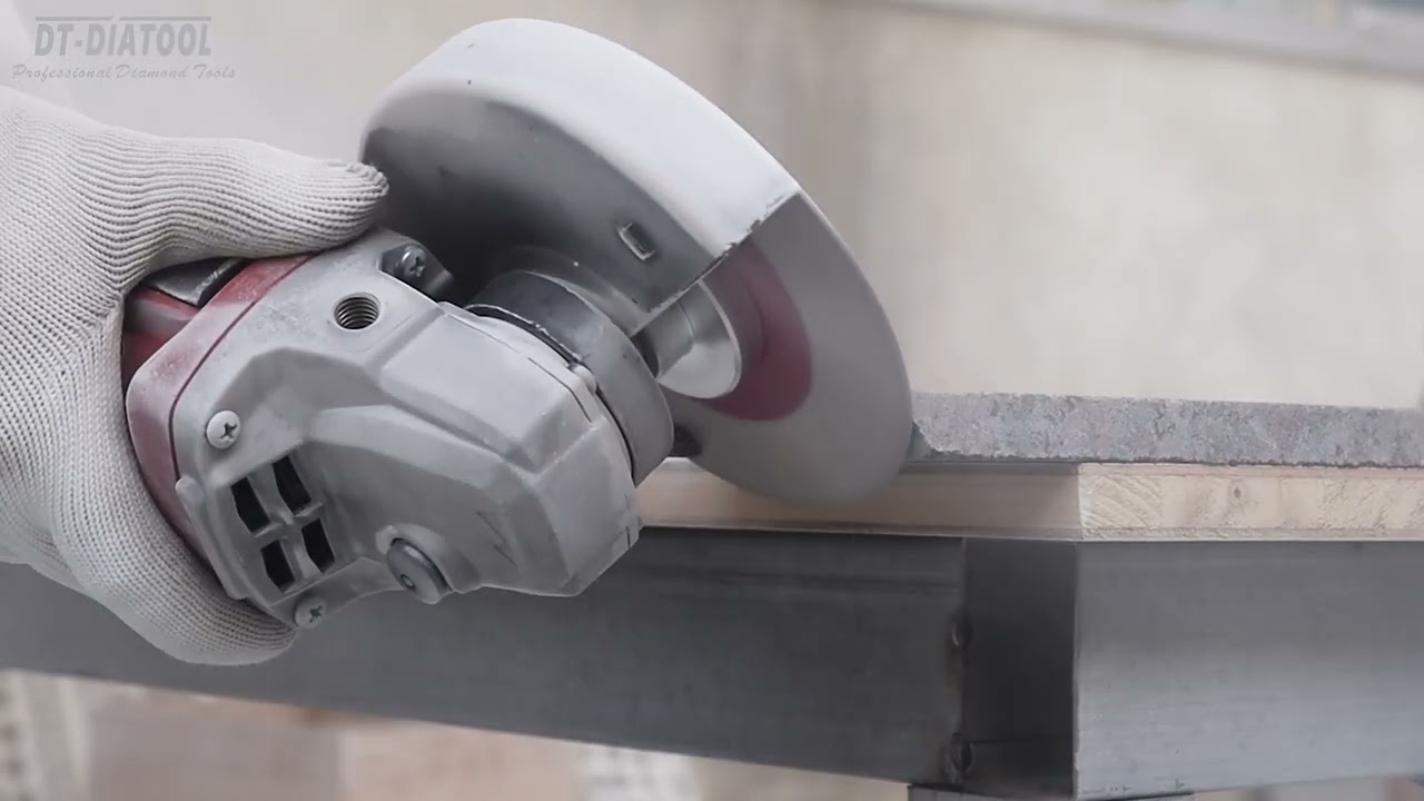 DT-DIATOOL Diamond Double Sided Cutting Grinding Disc4"/4.5/5" Marble Porcelain 5/8-11 or M14 Flange