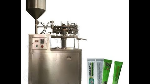 Máy chiết rót + gập đáy tuýp nhôm - Hotline/Zalo: 0912.519.234