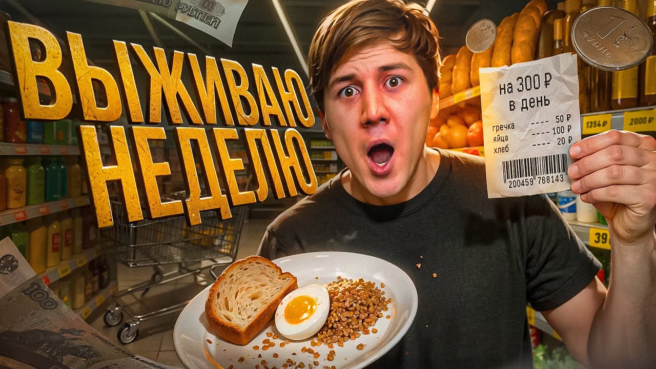 ВЫЖИВАЮ НЕДЕЛЮ НА 300₽ В ДЕНЬ