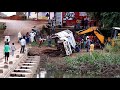 Mahindra Bolero Pickup Turned Over in River Accident || Rescued JCB Backhoe