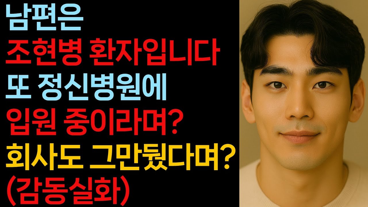 남편은 조현병 환자입니다또 정신병원에 입원 중이라며? 회사도 그만뒀다며?(감동실화)