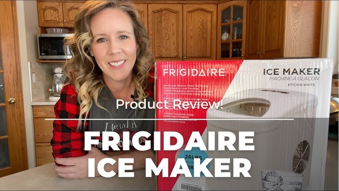 Frigidaire EFIC237-SSRED Countertop Crunchy Chewable Nugget Ice Maker Red