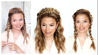 Keep you hair away from your face this summer with EASY this braided ideas #hairstyles #braids