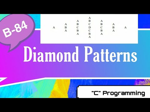 Diamond Pattern in C programming - YouTube