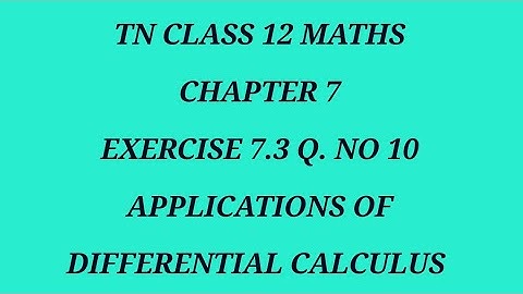 TN 12th maths chapter 7 exercise 7.3 question number 10