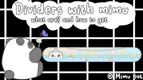 What are mimu dividers and how to buy them