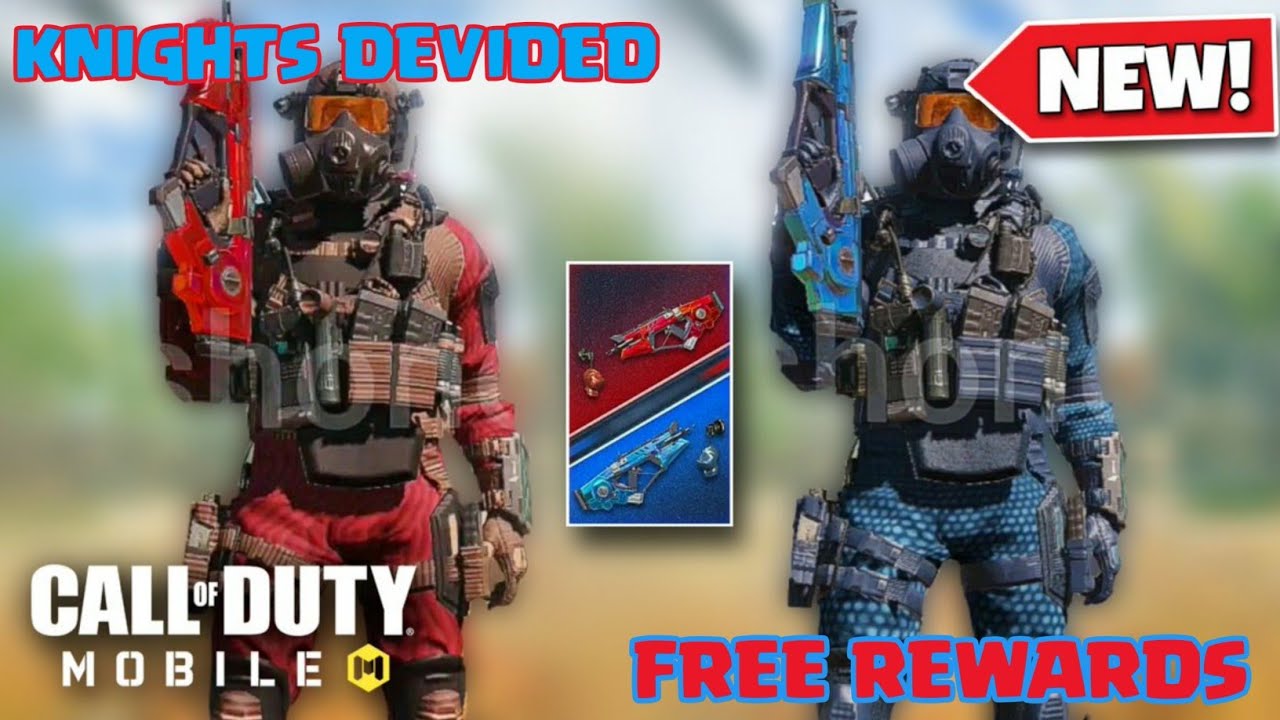 NEW KNIGHTS DEVIDED FREE REWARDS IN CALL OF DUTY | RED AND BLUE TEAM REWARDS DETAIL IN COD MOBILE
