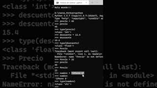 002 Tipos de datos en Python #curso #python #español