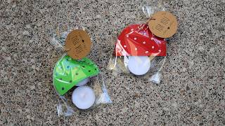 Herbstliches Mitbringsel Basteln Teelicht-Pilze