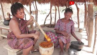 How to Cook African PALMNUT SOUP in the Village || African Village Life