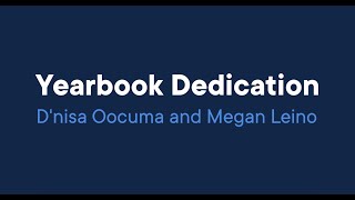 Wellington Class of 2020 Yearbook Dedication