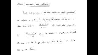 2. Limits Asymptotes Continuity class recording