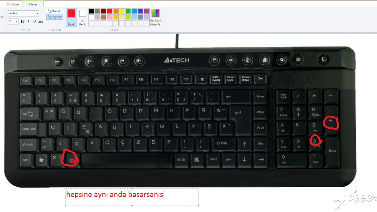 klavye üzerinde nasıl ♥ yapılır? YouTube