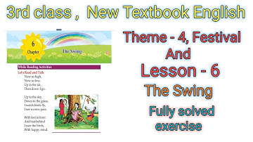 3rd class English | lesson 6 || The Swing || new textbook solved chapter 6| pseb @alltetmaster