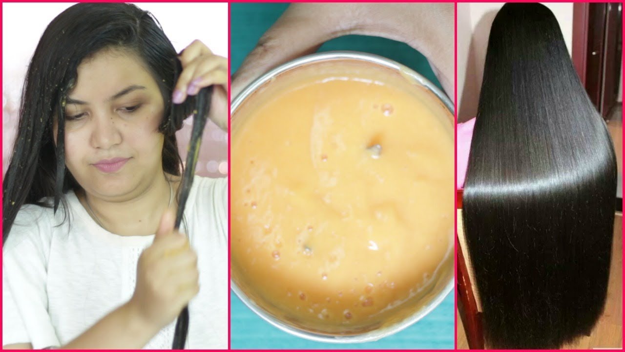Make your hair shiny silky and super smooth with fruit hair Mask.