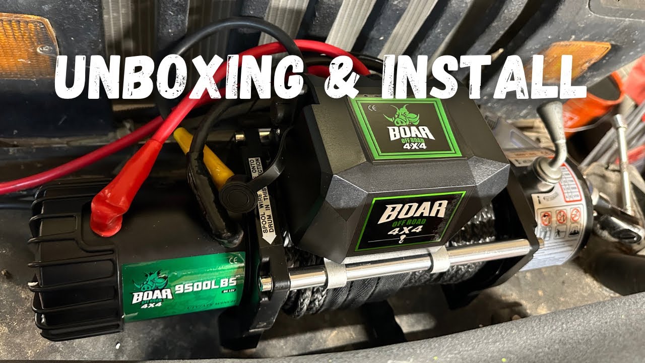 Boar Offroad 4x4 Winch Unboxing & Install YouTube