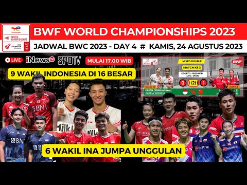 Jadwal BWF World Championships 2023 hari ini, day4 ~ Partai Seru - 6 wakil Indonesia Jumpa Unggulan