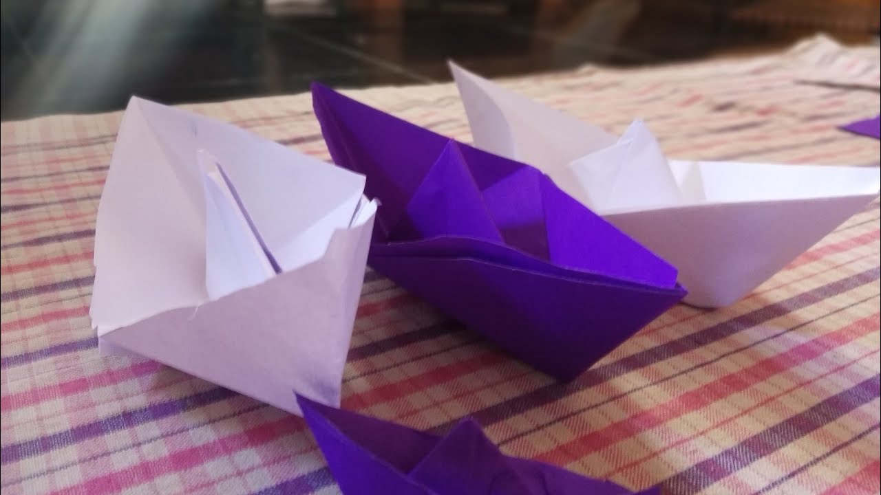 How to make a simple paper boat/in Telugu/only for 5RS YouTube