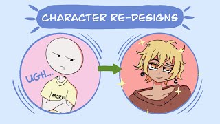 Fixing the worst character designs in history🤢(Re-Designing my comic OCs✨)