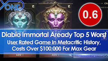 Diablo Immortal Already Top 5 Worst User Rated Games On Metacritic, Costs Over $100K For Max Gear