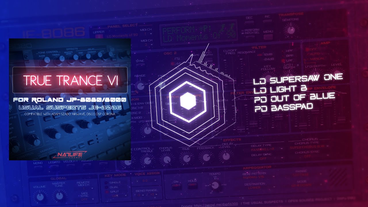 Usual Suspects JE-8086/Roland JP-8000/8080 - True Trance V1 - YouTube