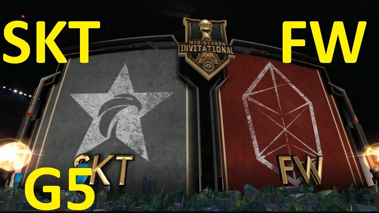 SKT vs FW Game 5 Highlights MSI 2017 Semifinal #1 Knockout Stage