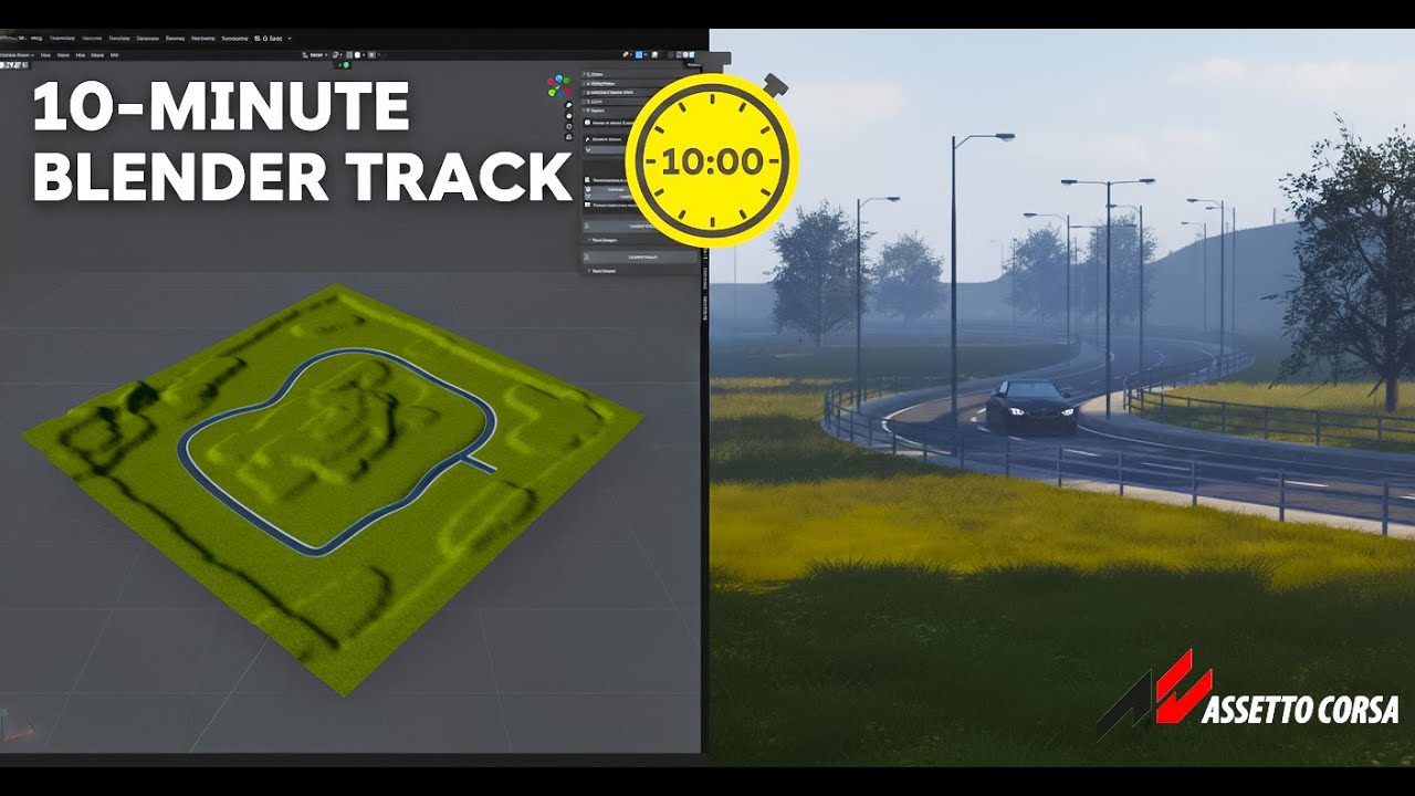 [No ksEditor!] Blender To Assetto Corsa Track in 10 Minutes - YouTube