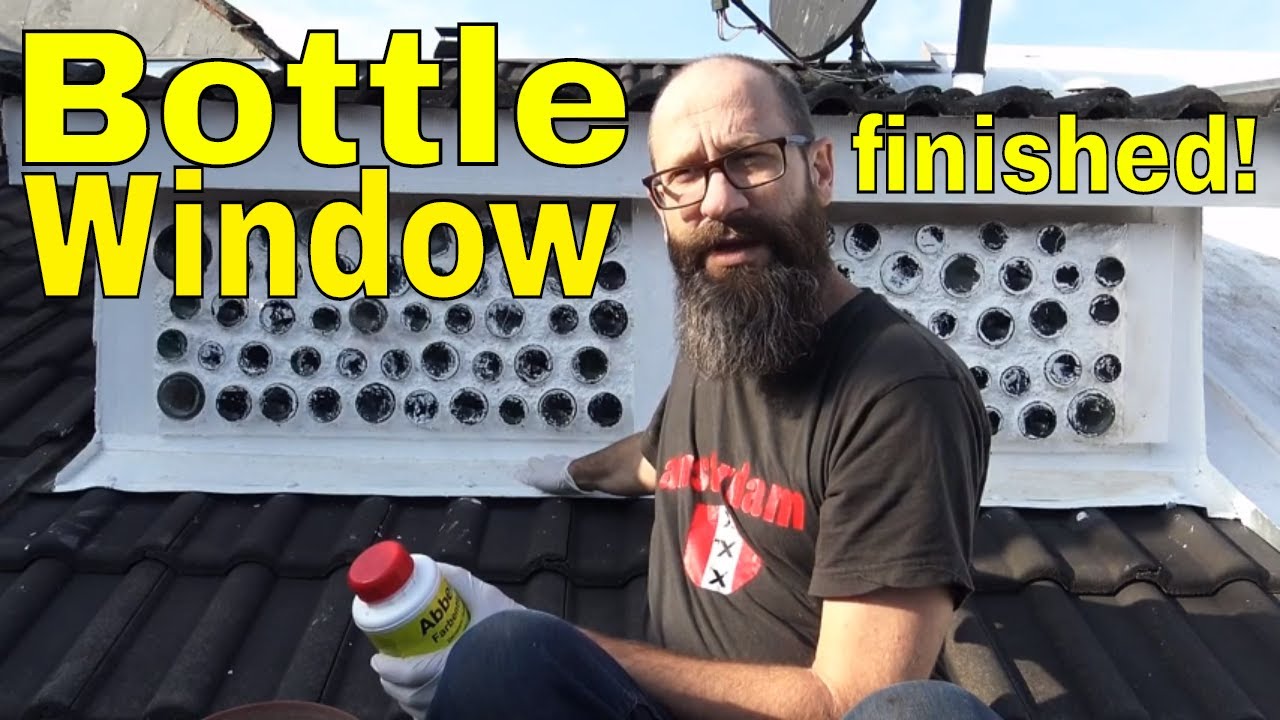 Bottle Window DIY Finished Bottle Bricks Glass Bricks Window Project