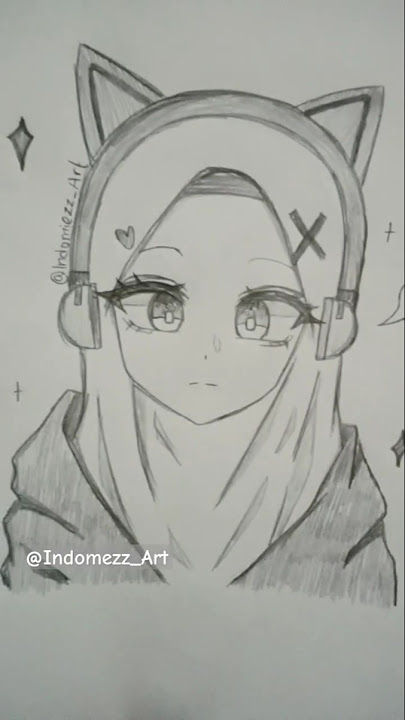 Draw anime hijab^#shorth #drawing #sketch #pensil #animedraw #artstyle #gambar