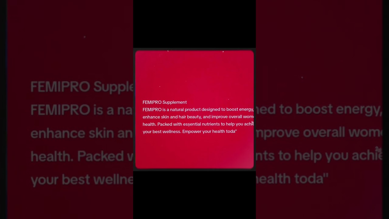 #health #europe #usa #canada #healthsupplements #bestsupplementsforenergy #FemiPro