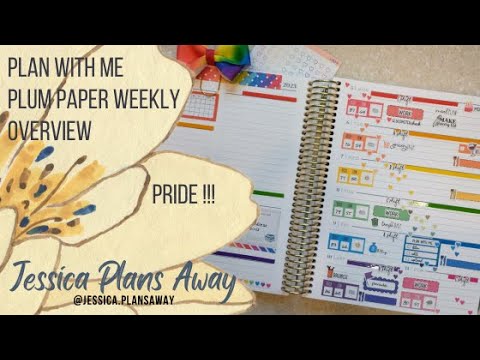 Plan With Me | Plum Planner Weekly Overview | PRIDE !!! - YouTube