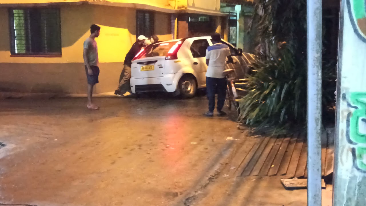 Car falling into drain || Car accident