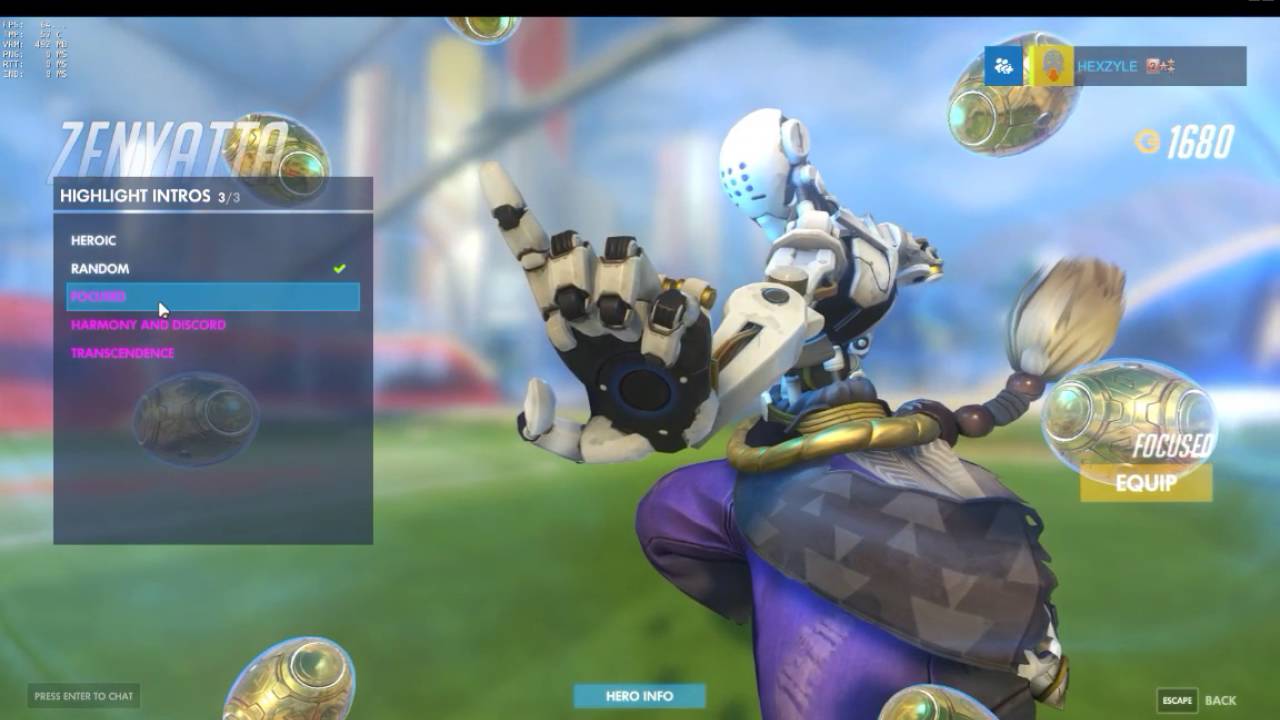 Overwatch Zenyatta Golden Weapon (Highlight Intros) YouTube