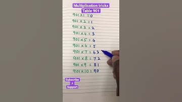 Multiplication tricks | Table 901 | Tech Pandian #shorts #youtubeshorts #tabletricks #trending