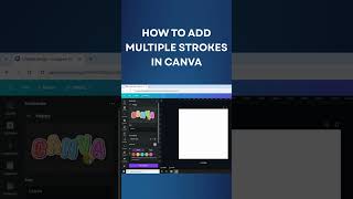 How to add multiple strokes in text using canva | how to add stroke | #canvahindi  #canvatips