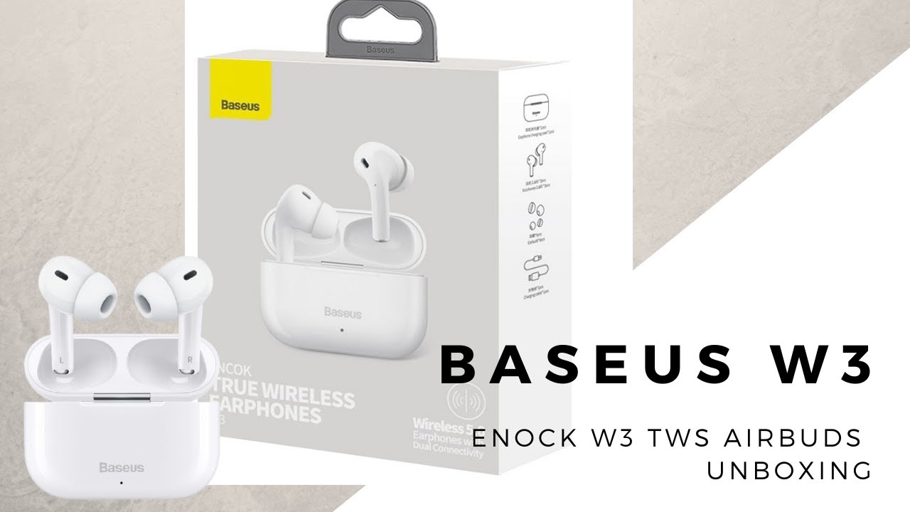 Baseus W3 TWS Bluetooth 5.0 Auriculares Inalámbrico Auriculares